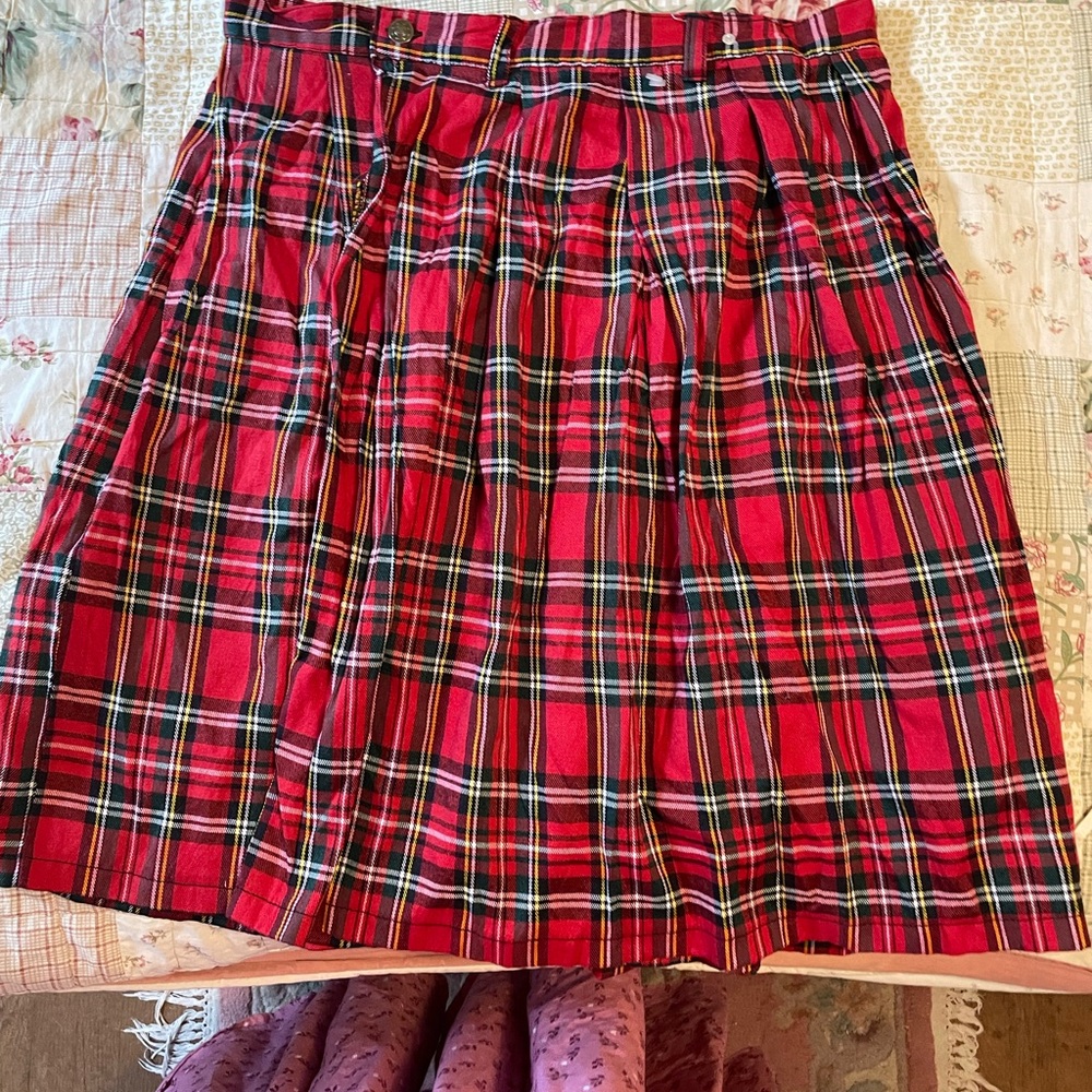 Red Plaid Skirt/Kilt